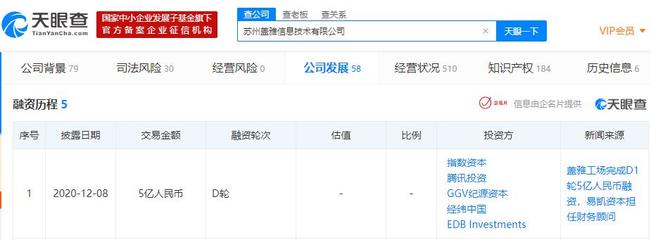 盖雅工场完成D1轮5亿元融资，GGV与腾讯等知名机构助力计算机软硬件设备批发发展